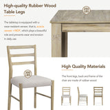 7-Piece Wooden Dining Table Set - Extendable Table with 12” Leaf and 2 Drawers, 6 Dining Chairs with Soft Cushion