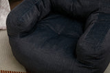 Soft Cotton Linen Fabric Bean Bag Chair Filled With Memory Sponge