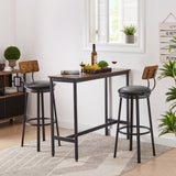 Oval Stool Swivel Bar Stool, Tall Bar Stool With Backrest, Industrial, Thick Iron Frame Footrest, 29.5" High.（Rustic Brown，17.5’’w x 13.4’’d x 40.5’’h）