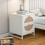 Nightstand Allen 2 Drawer side table, Display Rack for Bedroom or Living Room