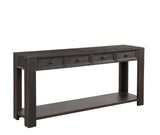 Entryway Hallway Table with Storage Drawers and Bottom Shelf