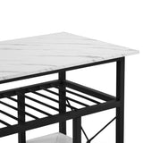 Faux Marble top Kitchen Island