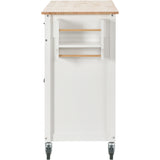 White Kitchen Island Cart