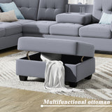 Antique Grey Sectional Sofa
