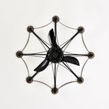 【Video】Matte Black Ceiling Fans With Remote Control 8 lights，DC Motor，3 ABS Blades，Multi-Speed，Reversible Airflow，Timing and Anti-theft function，Indoor transitional Ceiling Fan，ETL&FCC Certification