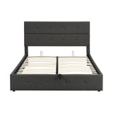 Upholstered Platform Bed with Underneath Storage - Queen