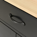 Black Kitchen Island Cart