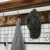 Entryway Coat Rack/ Hall Tree with Bookshelves, Multiple Hooks, and Bench Seat