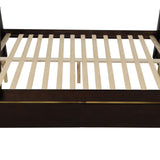 Solid Wood Twin Over Full Bunk Bed with Two Storage Drawers