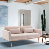 COOLMORE  Velvet  Sofa , Accent sofa .loveseat sofa with  metal  feet