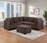 Coffee Sectional Set with Ottoman