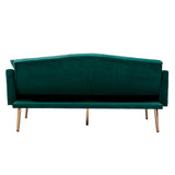 COOLMORE  Velvet  Sofa , Accent sofa .loveseat sofa with Stainless feet  Green  Velvet