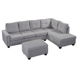 Sectional Sofa Space Saving with Storage Ottoman