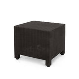Riley Outdoor Wicker Print 2 Seater Chat Set with Ottomans