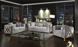Silver 3Pc Modern Living Room Set