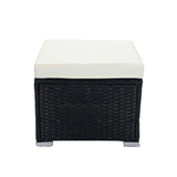 8 Piece Patio Sectional Wicker Rattan Outdoor Furniture Sofa Set with One Storage Box Under Seat and Cushion Box