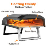 Geek Chef Gas Pizza Oven, Pizza Ovens for Outside Propane, Propane Pizza Oven, Outdoor Ovens with 13 inch Pizza Stone, Portable Gas Pizza Oven with Foldable Legs, Pizza Oven for Patio Garden