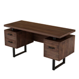 Home Office Computer Desk with Drawers/Hanging Letter-size Files