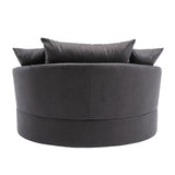 Modern Akili swivel accent chair barrel chair