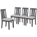 Rustic Farmhouse 6-Piece Wooden Rustic Style Dining Set, Including Table, 4 Chairs & Bench
