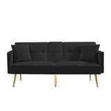 BLACK VELVET SOFA BED