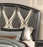 King 6 PC LED Bedroom set made with Gunmetal Copper finish