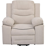 Massage Recliner,Power Lift Chair for Elderly with Adjustable Massage and Heating Function,Recliner Chair with Infinite Position and Side Pocket for Living Room ,Beige