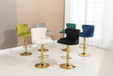 COOLMORE  Bar Stools with Back and Footrest Counter Height bar Chairs
