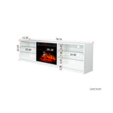 Electric Fireplace TV Console,White