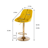 COOLMORE  Bar Stools with Back and Footrest Counter Height Dining Chairs