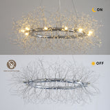 Modern American round crystal chandelier -12 bulbs