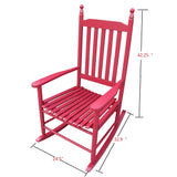 wooden porch rocker chair  Red