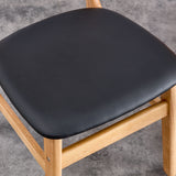 Solid wood dining table and 4-piece set of solid wood dining chairs