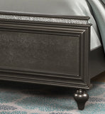 King 6 PC LED Bedroom set made with Gunmetal Copper finish