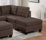 Sectional 7pc Set Living Room Furniture Corner L-Sectional