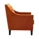 COOLMORE  accent armchair living room chair  with nailheads and solid wood legs