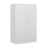 Metal Storage Cabinet with Locking Doors and Adjustable Shelf, Folding Filing Storage Cabinet , Folding Storage Locker Cabinet for Home Office,School,Garage, White