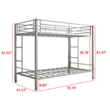 Metal Bunk Bed Twin Over Twin - No Box Spring Needed