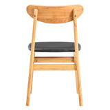 Solid wood dining table and 4-piece set of solid wood dining chairs