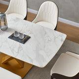 White Dining table with 6 Chairs