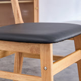 Solid wood dining table and 4-piece set of solid wood dining chairs