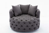 Coolmore Modern swivel accent chair  barrel chair  for hotel living room / Modern  leisure chair  Grey
