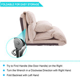 Orisfur. Lazy Sofa Adjustable Folding Futon Sofa Video Gaming Sofa with Two Pillows