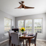 52 In.Intergrated LED Ceiling Fan with Wood Grain Blade