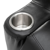 Power Motion Recliner with USB Charge Port and Cup Holder -PU Lounge chair for Living Room,Black(Old Sku:PP194010BAA）