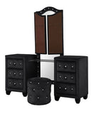Queen 4 Piece Vanity Upholstered Bedroom Set