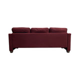 Red Sectional Sofa & 2 Pillows in Red Linen
