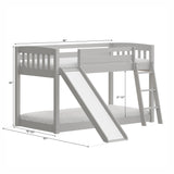Bunk Bed Twin Over Twin with Slide & Ladder