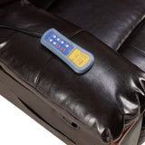 Orisfur. Massage Recliner PU Leather Sofa Chair with Heating and Massage Vibrating  Function