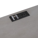 Versatile Nightstand with Two Built-in Shelves Cabinet and an Open Storage, USB Charging Design, Gray